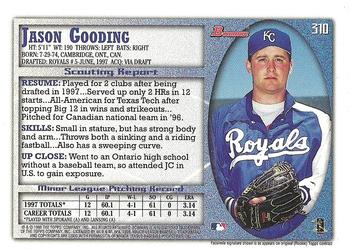 1998 Bowman - International #310 Jason Gooding Back