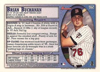 1998 Bowman - International #362 Brian Buchanan Back