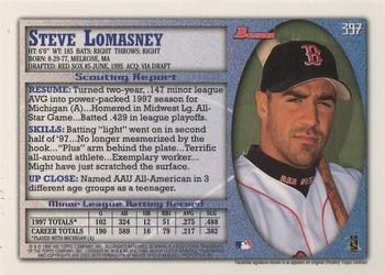 1998 Bowman - International #397 Steve Lomasney Back