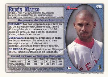 1998 Bowman - International #396 Ruben Mateo Back