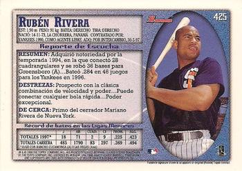 1998 Bowman - International #425 Ruben Rivera Back