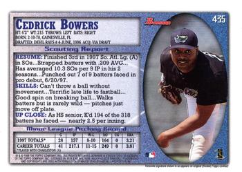 1998 Bowman - International #435 Cedrick Bowers Back