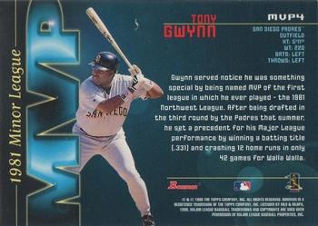 1998 Bowman - Minor League MVPs #MVP4 Tony Gwynn Back