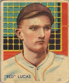 1934-36 National Chicle Diamond Stars (R327) #106 Red Lucas Front