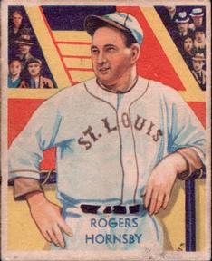 1934-36 National Chicle Diamond Stars (R327) #44 Rogers Hornsby Front