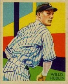 1934-36 National Chicle Diamond Stars (R327) #79 Willis Hudlin Front