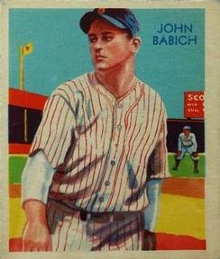 1934-36 National Chicle Diamond Stars (R327) #82 Johnny Babich Front
