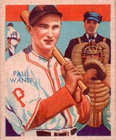 1934-36 National Chicle Diamond Stars (R327) #83 Paul Waner Front