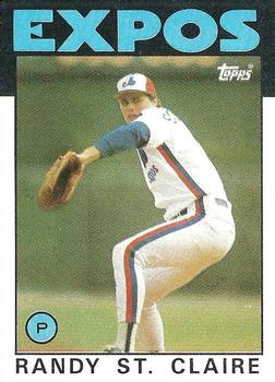 1986 Topps #89 Randy St. Claire Front