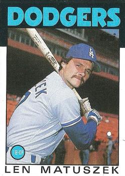 1986 Topps #109 Len Matuszek Front