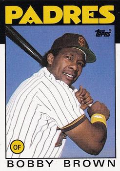 1986 Topps #182 Bobby Brown Front