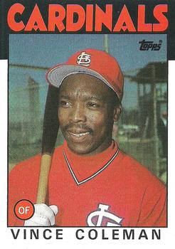 1986 Topps #370 Vince Coleman Front