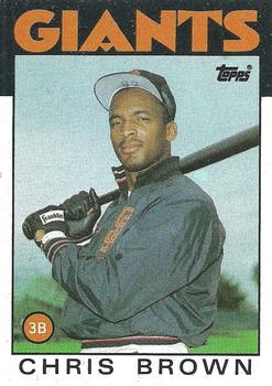 1986 Topps #383 Chris Brown Front