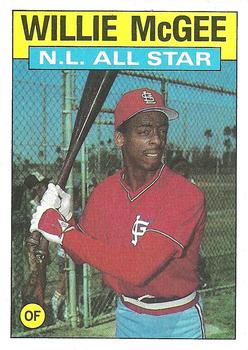 1986 Topps #707 Willie McGee Front