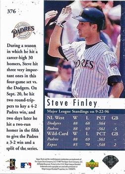 1997 Upper Deck #376 Steve Finley Back