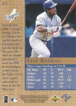 1997 Upper Deck #375 Raul Mondesi Back