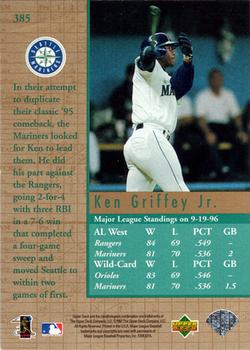 1997 Upper Deck #385 Ken Griffey Jr. Back