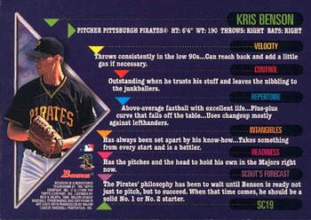 1998 Bowman - Scout's Choice #SC19 Kris Benson Back