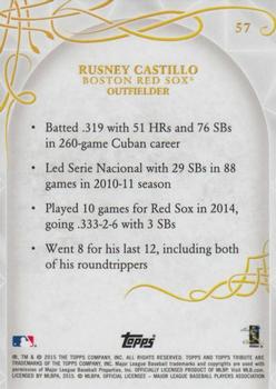 2015 Topps Tribute - Black #57 Rusney Castillo Back