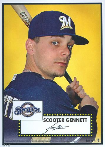 2015 Topps MLB Collection '52 Tribute 5x7 - Gold 5x7 #235 Scooter Gennett Front