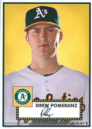 2015 Topps MLB Collection '52 Tribute 5x7 - Gold 5x7 #279 Drew Pomeranz Front