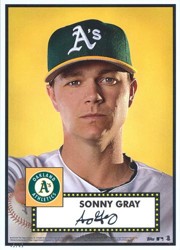 2015 Topps MLB Collection '52 Tribute 5x7 - Gold 5x7 #271 Sonny Gray Front