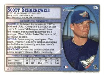 1998 Bowman Chrome - International #126 Scott Schoeneweis Back