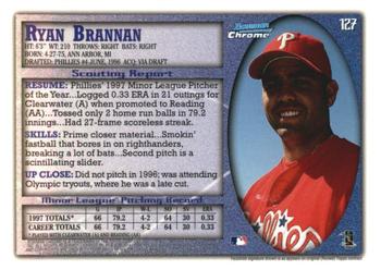1998 Bowman Chrome - International #127 Ryan Brannan Back