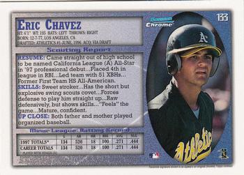 1998 Bowman Chrome - International #133 Eric Chavez Back