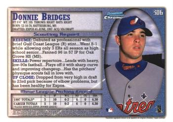 1998 Bowman Chrome - International #306 Donnie Bridges Back