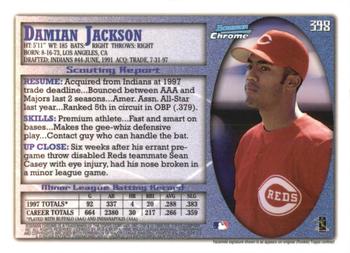 1998 Bowman Chrome - International #398 Damian Jackson Back