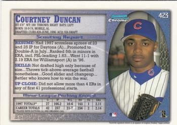 1998 Bowman Chrome - International #423 Courtney Duncan Back