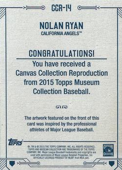 2015 Topps Museum Collection - Canvas Collection Reprints #CCR-14 Nolan Ryan Back