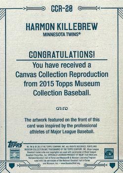 2015 Topps Museum Collection - Canvas Collection Reprints #CCR-20 Harmon Killebrew Back