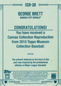 2015 Topps Museum Collection - Canvas Collection Reprints #CCR-28 George Brett Back