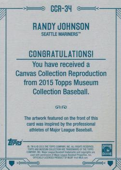 2015 Topps Museum Collection - Canvas Collection Reprints #CCR-34 Randy Johnson Back
