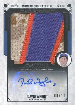2015 Topps Museum Collection - Momentous Material Jumbo Relic Autographs #MMJRA-DW David Wright Front