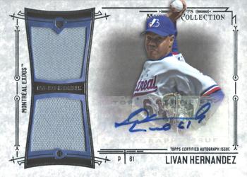 2015 Topps Museum Collection - Single-Player Signature Swatches Dual Relic Auto #SSD-LH Livan Hernandez Front