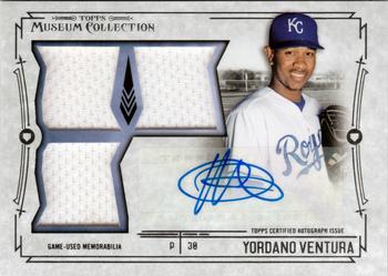 2015 Topps Museum Collection - Single-Player Signature Swatches Triple Relic Autos #SST-YV Yordano Ventura Front