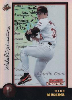 1998 Bowman Chrome - International Refractors #9 Mike Mussina Front