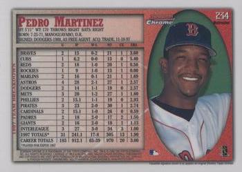 1998 Bowman Chrome - Refractors #234 Pedro Martinez Back