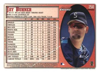 1998 Bowman Chrome - Refractors #250 Jay Buhner Back