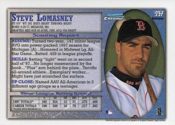 1998 Bowman Chrome - Refractors #397 Steve Lomasney Back