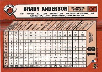 1998 Bowman Chrome - Bowman Rookie Reprints #10 Brady Anderson Back