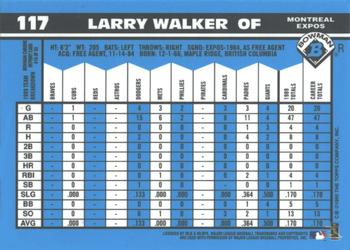 1998 Bowman Chrome - Bowman Rookie Reprints Refractors #16 Larry Walker Back