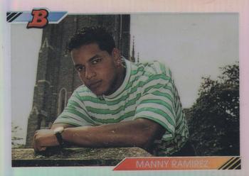 1998 Bowman Chrome - Bowman Rookie Reprints Refractors #36 Manny Ramirez Front
