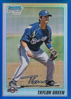 2010 Bowman Chrome - Prospects Blue Refractors #BCP158 Taylor Green Front