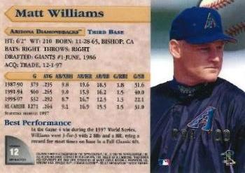 1998 Bowman's Best - Atomic Refractors #12 Matt Williams Back