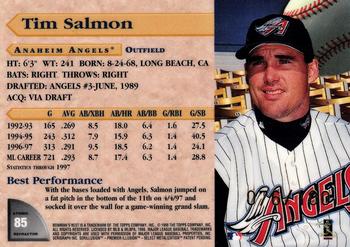 1998 Bowman's Best - Atomic Refractors #85 Tim Salmon Back