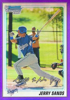 2010 Bowman Chrome - Prospects Purple Refractors #BCP130 Jerry Sands Front